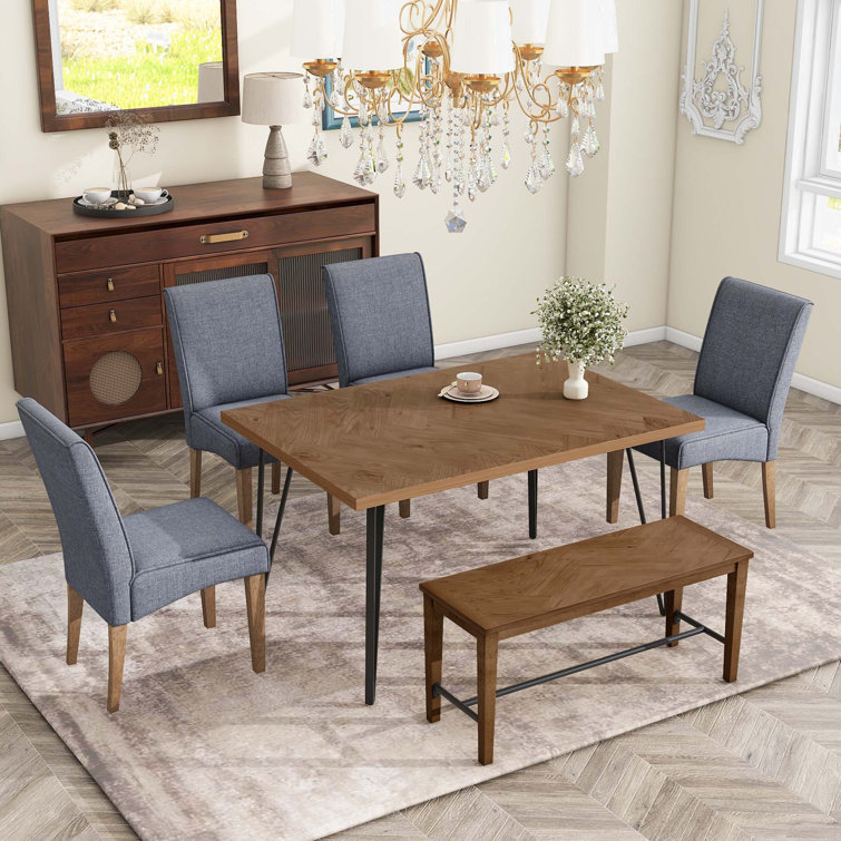 17 Stories Vadim 6 Piece Dining Set Wayfair